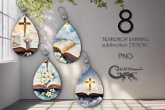 Christian faith | bible Sublimation Teardrop Earring designs Product Image 1
