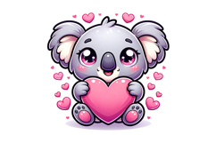 Cute Koala Clipart - PNG File Product Image 1