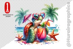 Cute Turtle Clipart - PNG File Product Image 1