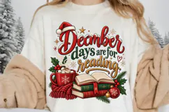 December Days Are For Reading PNG, Christmas Books Product Image 2
