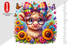 Cute Cow Clipart - PNG File Product Image 1