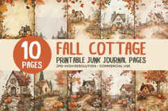 Cozy Fall Cottage Junk Journal Pages Product Image 1