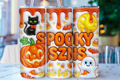 3D Inflated Spooky Season Tumbler Wrap PNG Product Image 1
