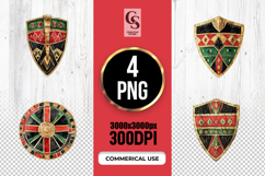 Tribal Warrior Shield Clipart Sublimation PNG Product Image 1