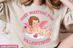 Just waiting for valentine PNG, Sweet Valentines Sublimation Product Image 2