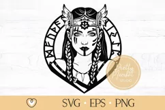 Viking woman svg #2, Valkyrie svg, Viking Warrior Woman png Product Image 1