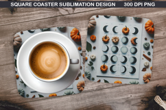 Halloween Coaster Sublimation, Halloween Coaster PNG Design Product Image 1