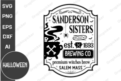 Farmhouse Halloween PNG SVG | Halloween Round Sign SVG Product Image 1