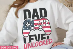 Dad Level Unlocked PNG, Fathers Day Sublimation PNG Product Image 2
