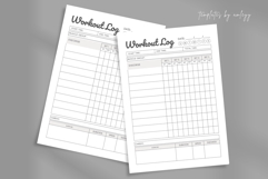 Daily Workout Log Planner Template Editable Canva Fitness Product Image 1