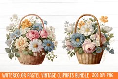 Watercolor Pastel Vintage Clipart Product Image 1