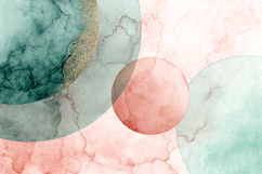 Overlapping circles on a watercolor background Product Image 1