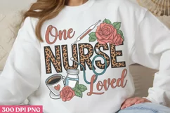 One Nurse Loved PNG, Valentine Nurse Sublimation P Product Image 2