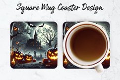 Halloween Mug coaster | Coaster | Sublimation Design Product Image 1