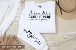 A bark and a cuddle SVG -Dog Sleeve SVG T-Shirt Design Product Image 1