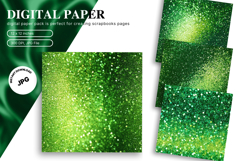 green glitter Background Wallpaper Sparkles Digital Paper Product Image 1