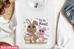 On the hunt PNG, Retro Easter Sublimation PNG Product Image 2