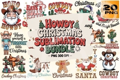 Ho Ho Howdy Cowboy Christmas Quotes &amp; Western Holiday PNG Pa Product Image 1