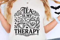 Tea Is My Therapy Svg Png, Tea Lover Svg, Tea Time Svg. Product Image 2