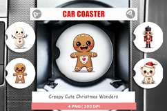 Creepy Cute Christmas Car Coaster Product Image 1