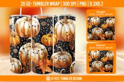 Pumpkin Tumbler Sublimation Wrap, 20 oz Fall Tumbler Wrap Product Image 1