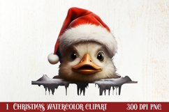 Christmas Farm Animal Peeking Clipart Sublimation Product Image 2