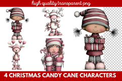 Christmas Candy Cane Characters Clipart Product Image 1