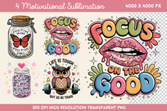 Motivational Sublimation Quotes Bundle PNG Product Image 2