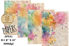 Mixed Media, Paint Splatters, Papers, Junk Journal Product Image 1