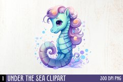 Under The Sea Clipart, Watercolor Clipart Product Image 2
