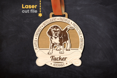 Dog Medal Beagle SVG laser cut files for Glowforge Product Image 1