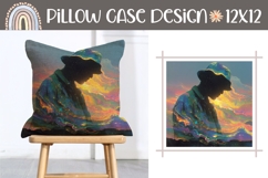 Cosmic Pillow Template, Glitch Pillow Sublimation Product Image 1