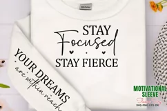 Stay focused stay fierce Sleeve SVG PNG Product Image 1