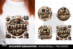Coffee Dad Sublimation PNG Product Image 1
