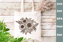 Floral Design, Flowers SVG, Sunflowers, Cutting board SVG Product Image 2