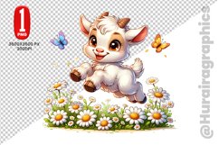 Cute Goat Clipart - PNG File Product Image 1