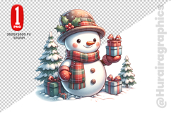 Snow Men Clipart- PNG File Product Image 2
