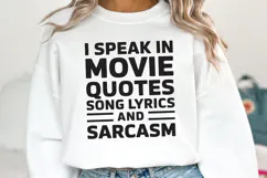 I Speak in Movie Quotes SVG | Quotes| SVG Product Image 2