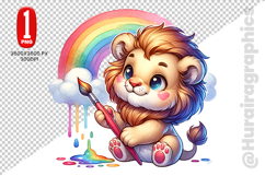 Cute Lion Clipart - PNG File Product Image 2