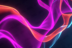 Abstract Neon Purple and Blue Veined Leaves Background Product Image 1