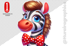 Cute Zebra Clipart - PNG File Product Image 1