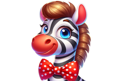 Cute Zebra Clipart - PNG File Product Image 2