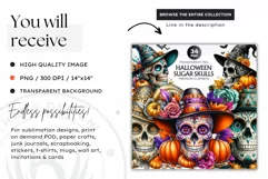 Sugar Skull clipart, Day of the Dead Clipart, halloween Product Image 3