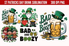 ST PATRICKS DAY Drink Sublimation Bundle PNG Product Image 2