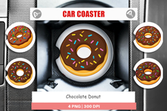 Car Coaster Chocolate Donut Product Image 1