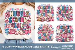 4 Cozy Winter Vibes Shirt PNG Designs, 4 Cozy Winter Girl Sh Product Image 1