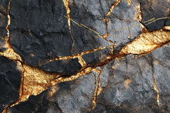 A dark stone surface with golden cracks Product Image 1