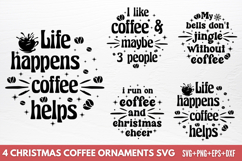 Christmas Coffee Ornaments SVG Product Image 1