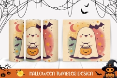Cartoon Ghost Tumbler Sublimation, Halloween Bats Tumbler Product Image 1