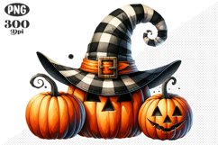 Halloween Pumpkins Sublimation - Clipart PNG Design Product Image 1